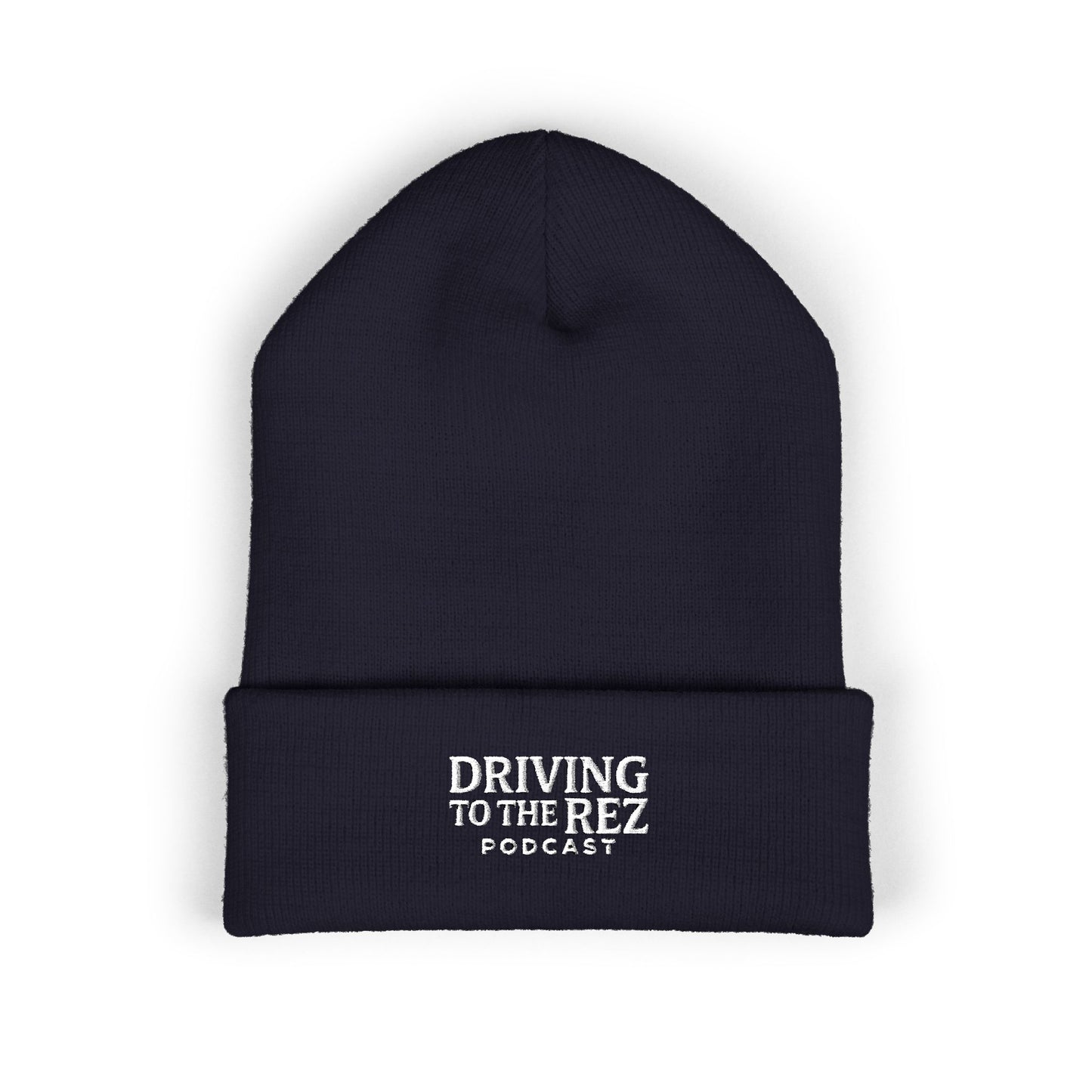 Driving to the Rez Podcast Embroidered Cuffed Beanie