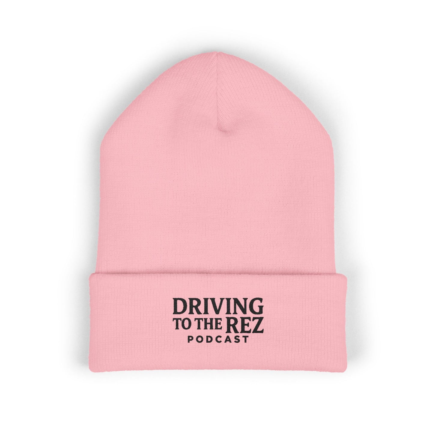 Driving to the Rez Podcast Embroidered Cuffed Beanie