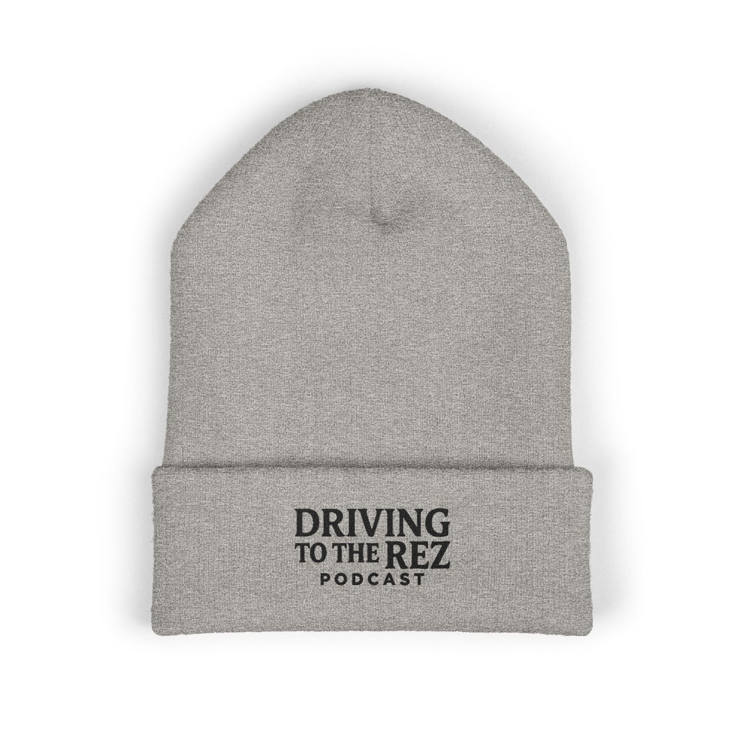 Driving to the Rez Podcast Embroidered Cuffed Beanie